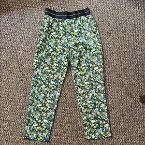 Scotch & Soda Black Waistband Floral Pants